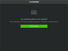 Tablet Screenshot of europebet.com